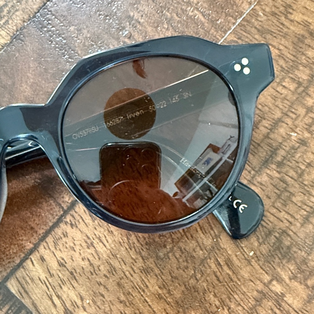 Oliver Peoples Irven blue Round Black Sunglasses - Picture 8 of 11